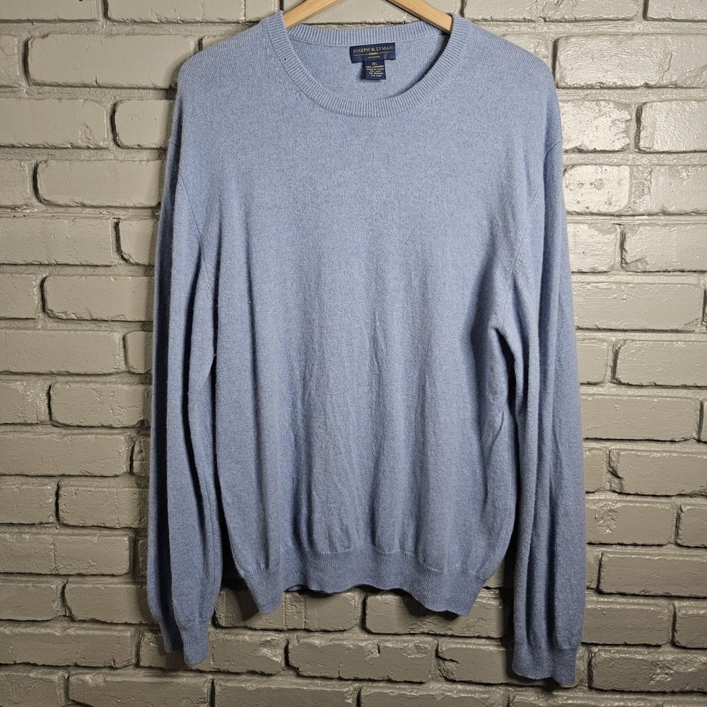 Joseph & Lyman Mens Sweater Extra Large Cashmere‎ Blue